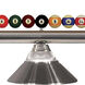 Shark 3 Light 58 inch Brushed Nickel Billiard Ceiling Light in Clear Ribbed and Brushed Nickel Glass and Steel
