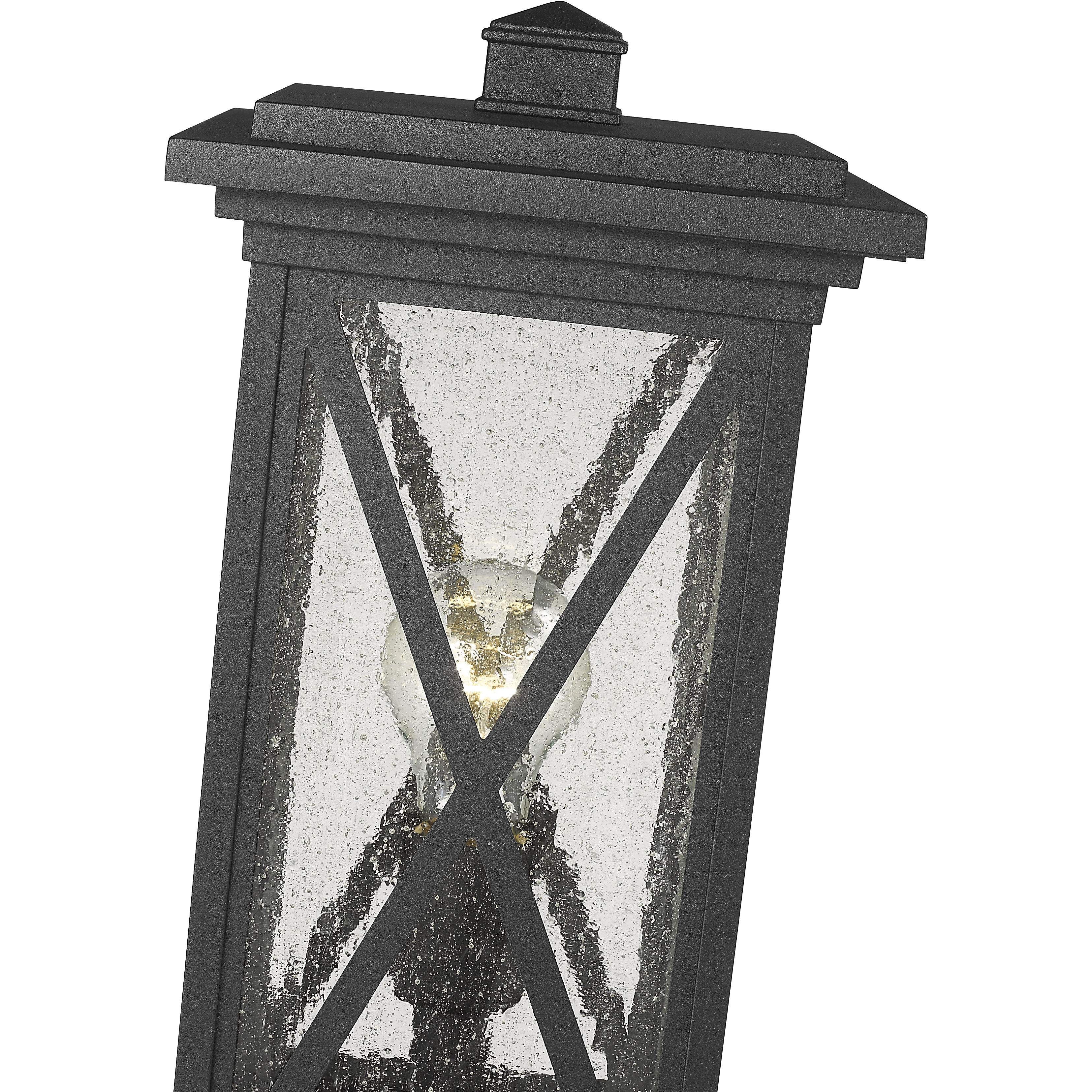 Brookside 1 Light 18.25 inch Black Outdoor Pier Mounted Fixture