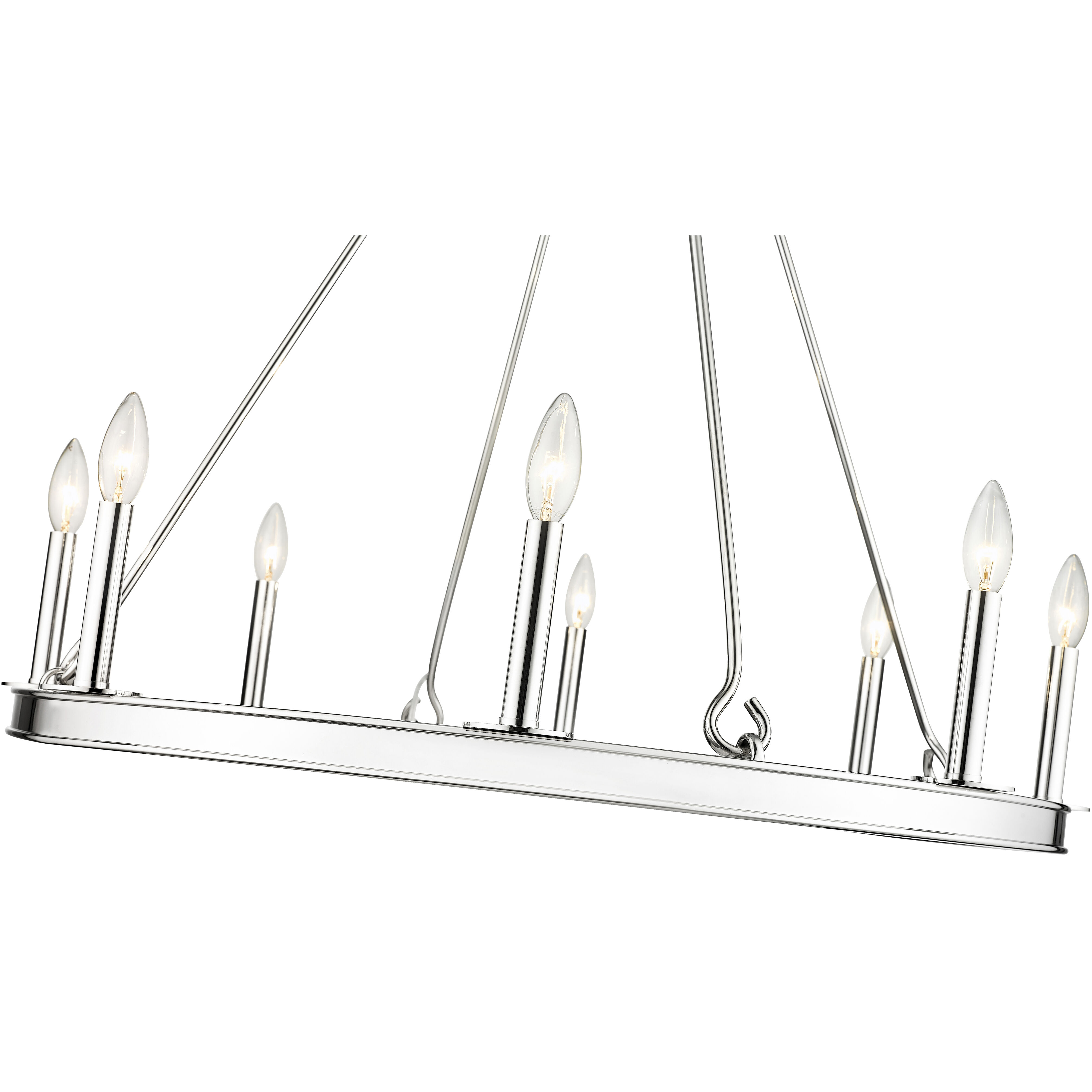 Barclay 8 Light 33 inch Polished Nickel Chandelier Ceiling Light