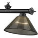 Cordon 3 Light 57.25 inch Matte Black Billiard Ceiling Light in Smoke Acrylic