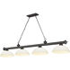 Cordon 4 Light 81.25 inch Bronze Billiard Ceiling Light in Matte Opal Glass