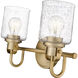 Kinsley 2 Light 14.5 inch Heirloom Gold Vanity Wall Light