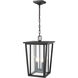 Seoul 2 Light 11.25 inch Black Outdoor Chain Mount Ceiling Fixture