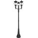 Davina 4 Light 120.25 inch Black Outdoor Post Mounted Fixture in G9