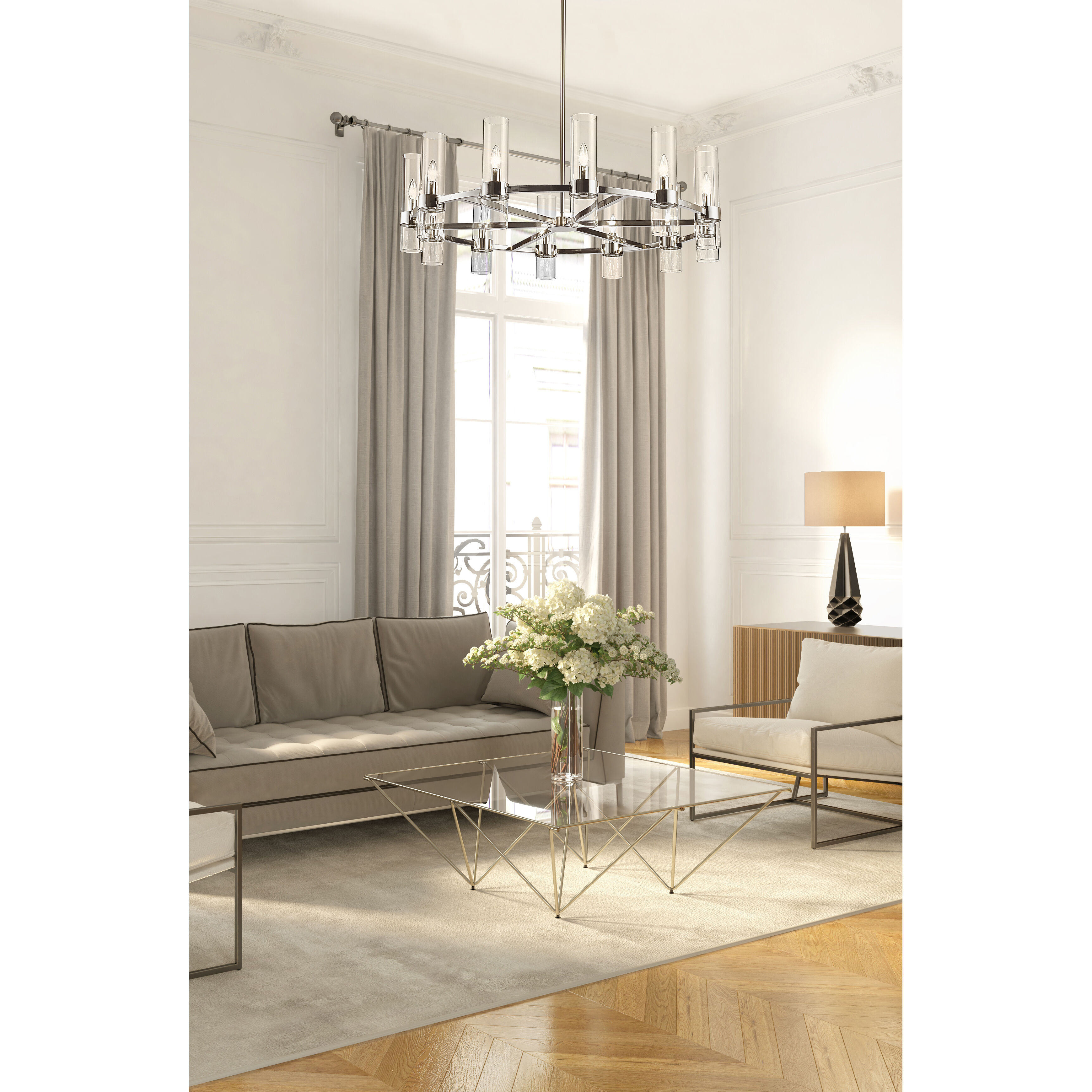 Z-Lite 4008-12PN Polished Nickel Datus 12 Light 44