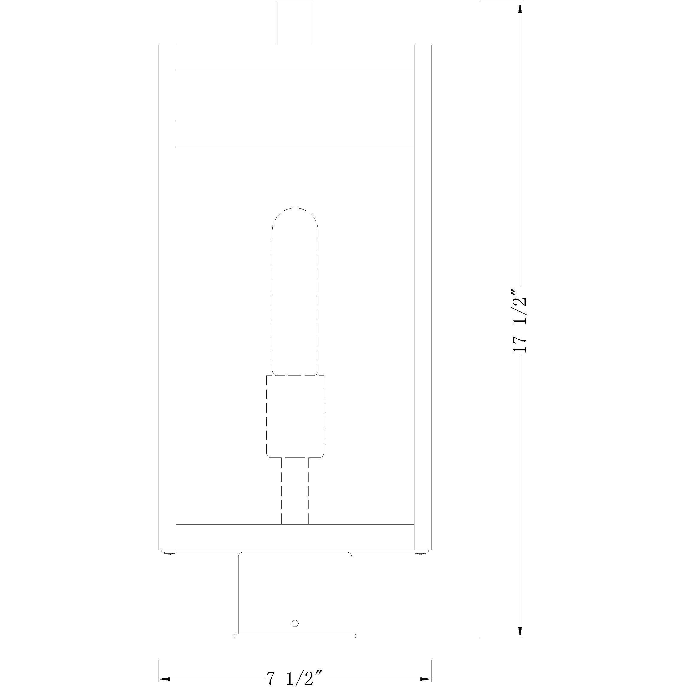 Z-Lite 596PHMR-BK Nuri 1 Light 17.75 inch Black Outdoor Post