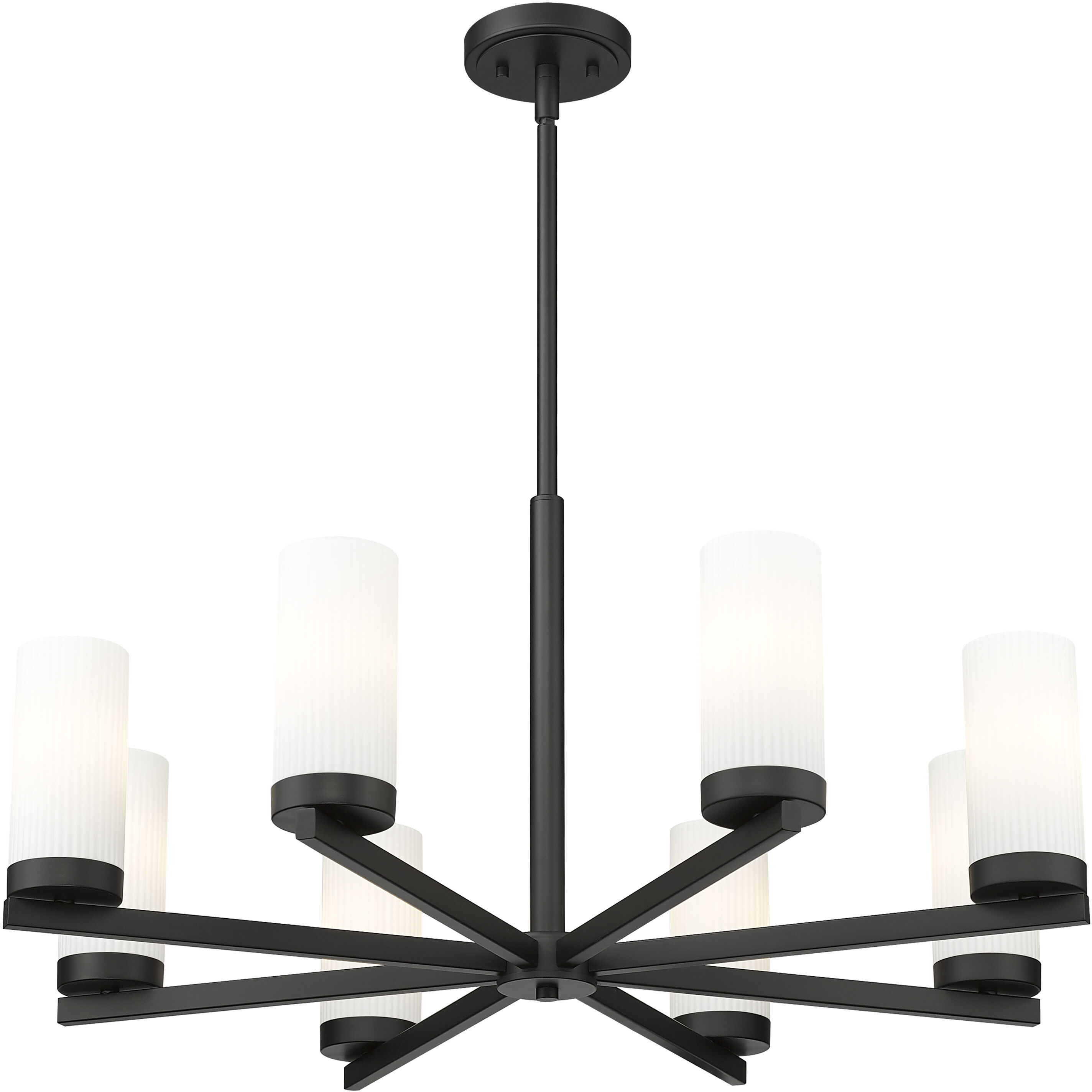 Danica 8 Light 31.5 inch Matte Black Chandelier Ceiling Light