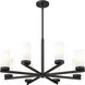 Danica 8 Light 31.5 inch Matte Black Chandelier Ceiling Light
