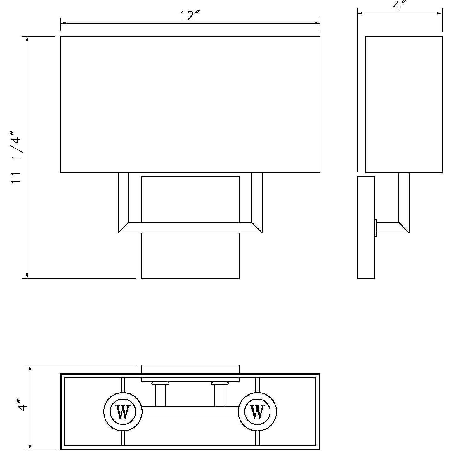Saxon Wall Sconce Wall Light in Polished Nickel