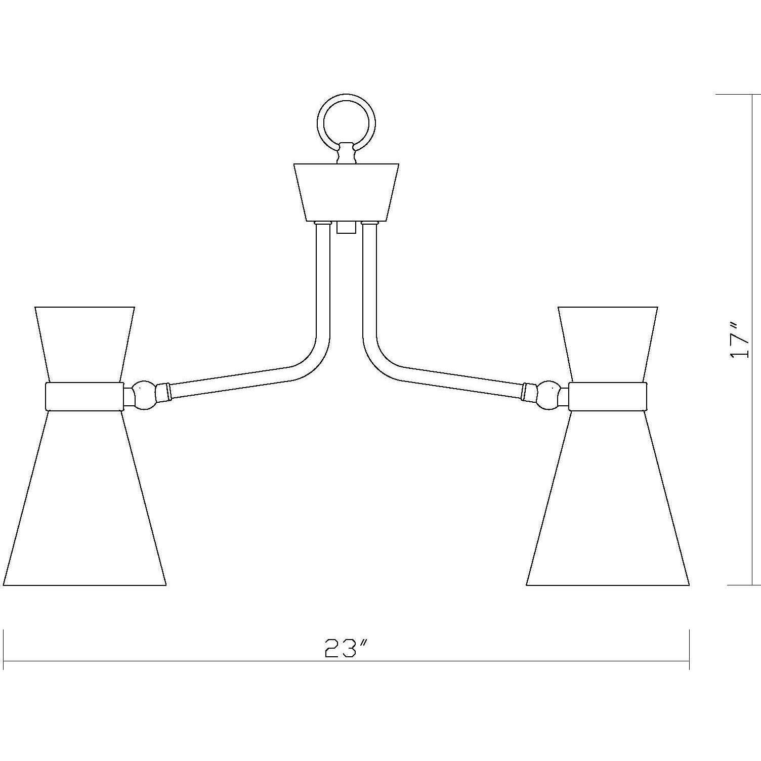 Soriano 3 Light 23.5 inch Matte Black and Heritage Brass Chandelier Ceiling Light