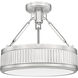 Quinn LED 15 inch Satin Nickel Semi Flush Mount Ceiling Light