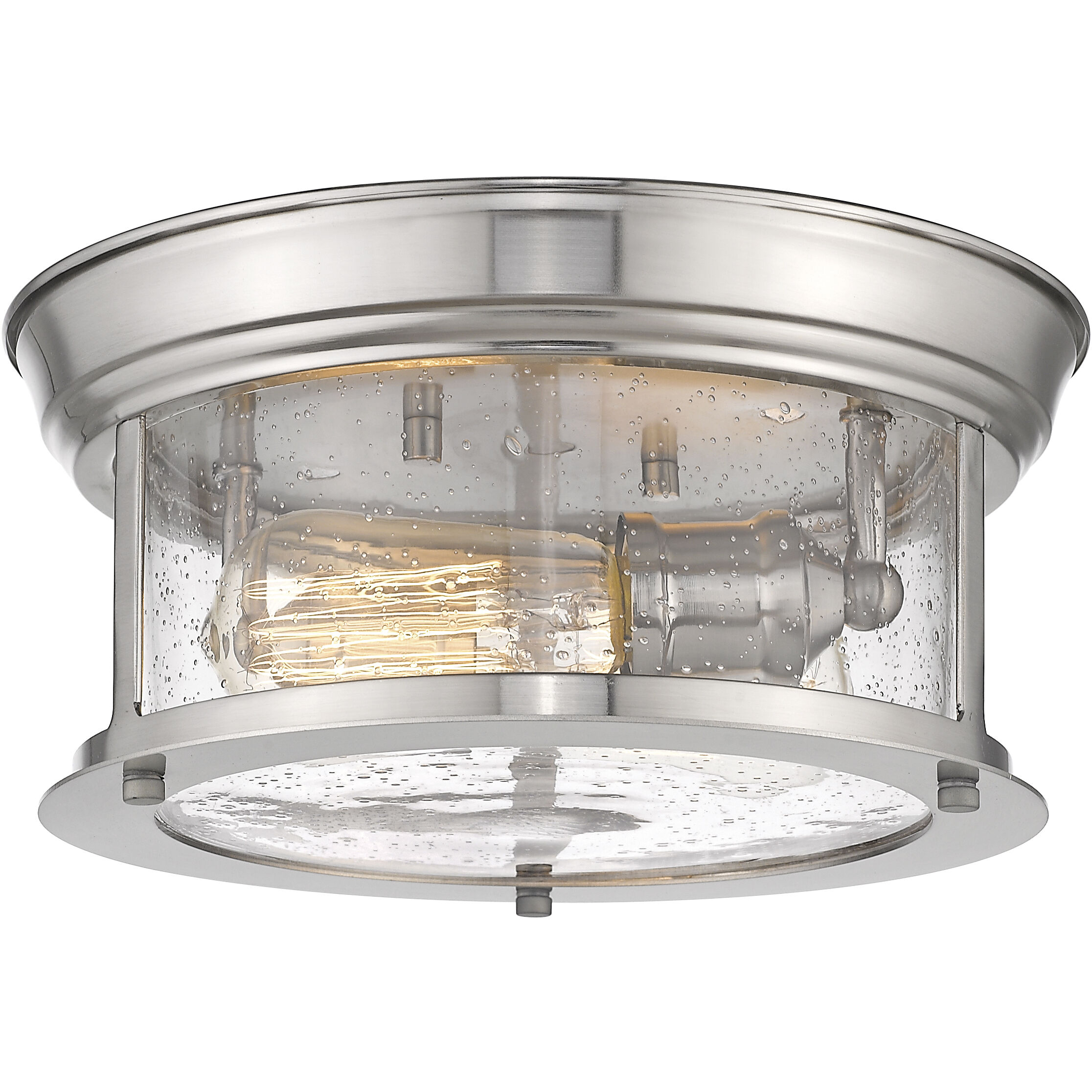 Sonna 2 Light 11 inch Brushed Nickel Flush Mount Ceiling Light
