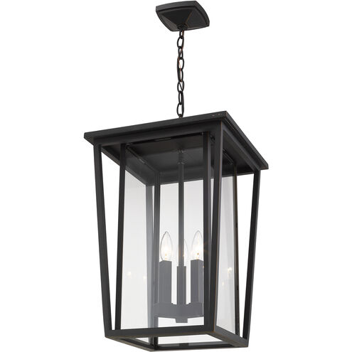 Seoul 3 Light 14 inch Oil Rubbed Bronze Outdoor Chain Mount Ceiling Fixture