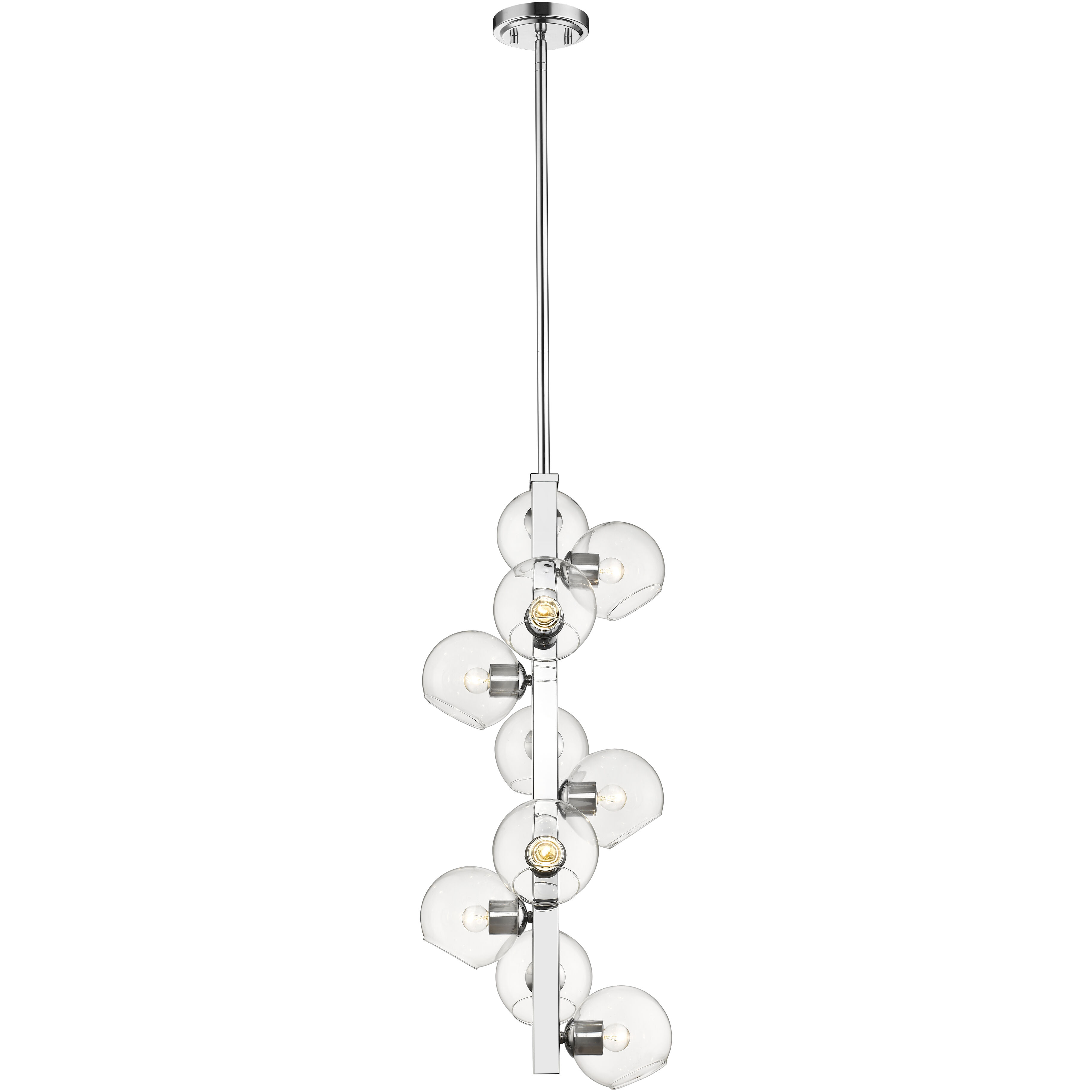 Marquee 10 Light 14 inch Chrome Chandelier Ceiling Light