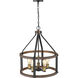 Kirkland 5 Light 20 inch Rustic Mahogany Chandelier Ceiling Light