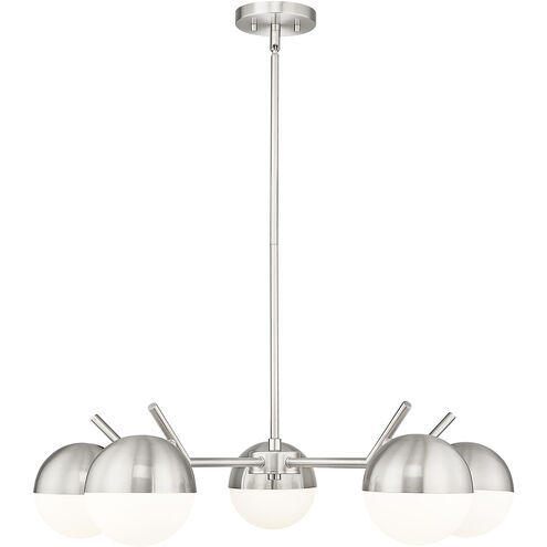 Realm Sphere 5 Light 32 inch Brushed Nickel Chandelier Ceiling Light