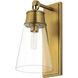 Wentworth 1 Light 7.5 inch Rubbed Brass Wall Sconce Wall Light