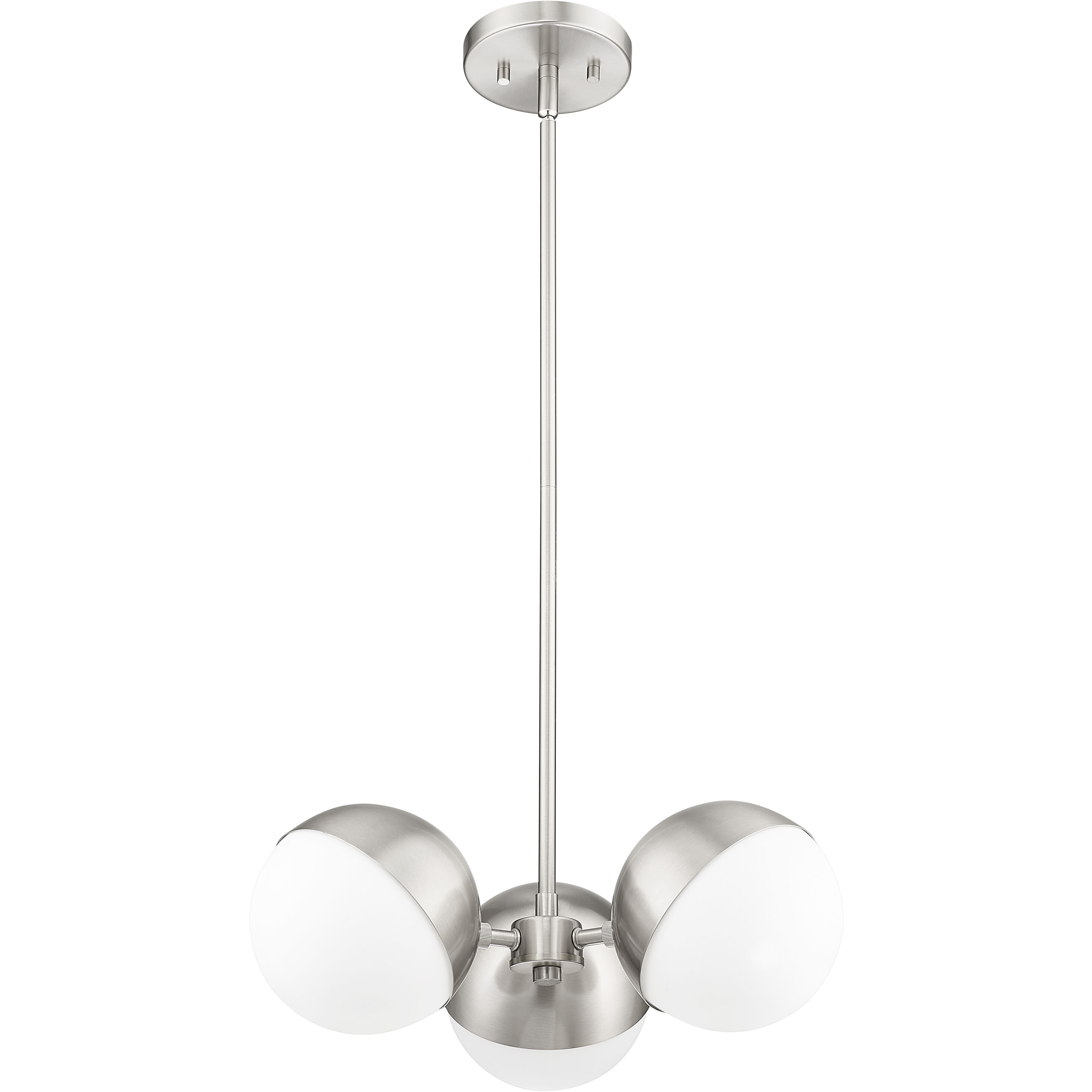 Realm Sphere 3 Light 17.25 inch Brushed Nickel Chandelier Ceiling Light