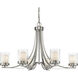 Willow 6 Light 35.25 inch Brushed Nickel Chandelier Ceiling Light