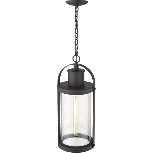 Roundhouse 1 Light 9 inch Black Outdoor Chain Mount Ceiling Fixture