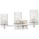 Grayson 3 Light 23 inch Brushed Nickel Vanity Wall Light