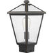 Talbot 1 Light 15 inch Oil Rubbed Bronze Outdoor Post Mount Fixture in Seedy Glass