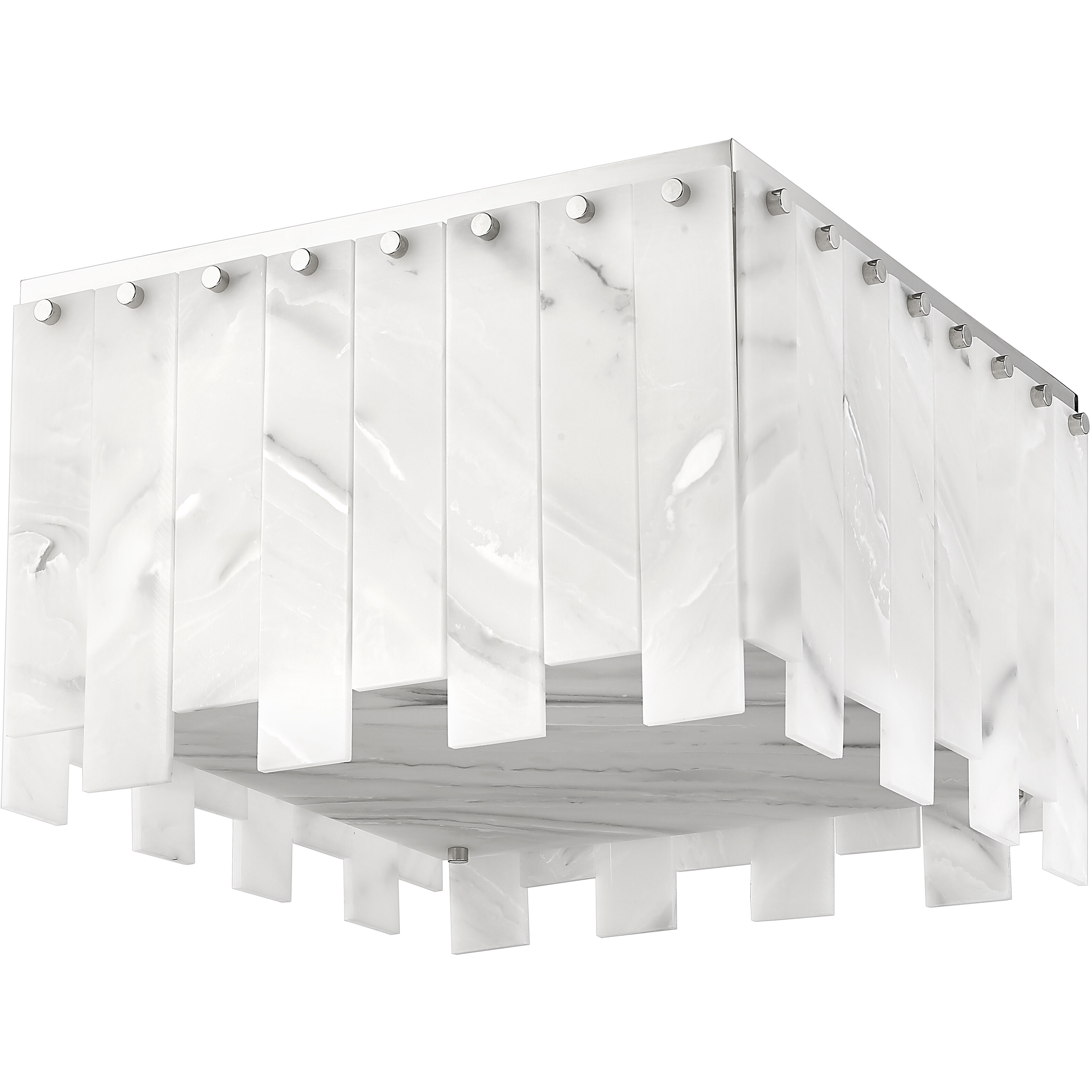 Viviana 6 Light 17.5 inch Polished Nickel Flush Mount Ceiling Light