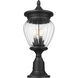 Davina 3 Light 22.25 inch Black Outdoor Pier Mounted Fixture in G9