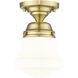 Vaughn 1 Light 6 inch Luxe Gold Flush Mount Ceiling Light