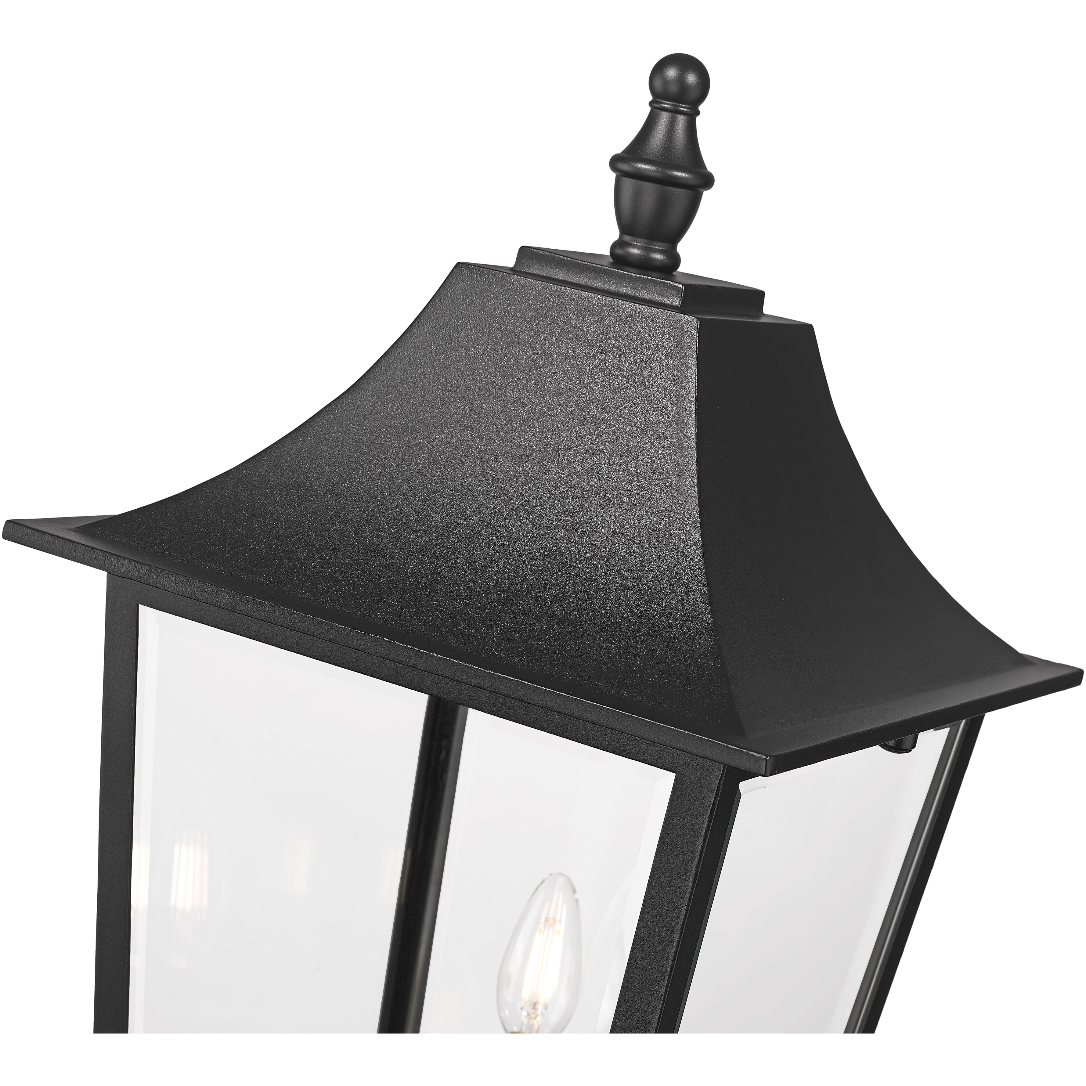 Gannon 3 Light 124 inch Black Outdoor Post Mounted Fixture in G9