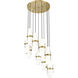 Cayden 11 Light 24 inch Modern Gold Chandelier Ceiling Light