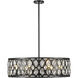 Dealey 8 Light 30.25 inch Matte Black Chandelier Ceiling Light