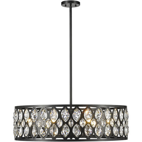 Dealey 8 Light 30.25 inch Matte Black Chandelier Ceiling Light