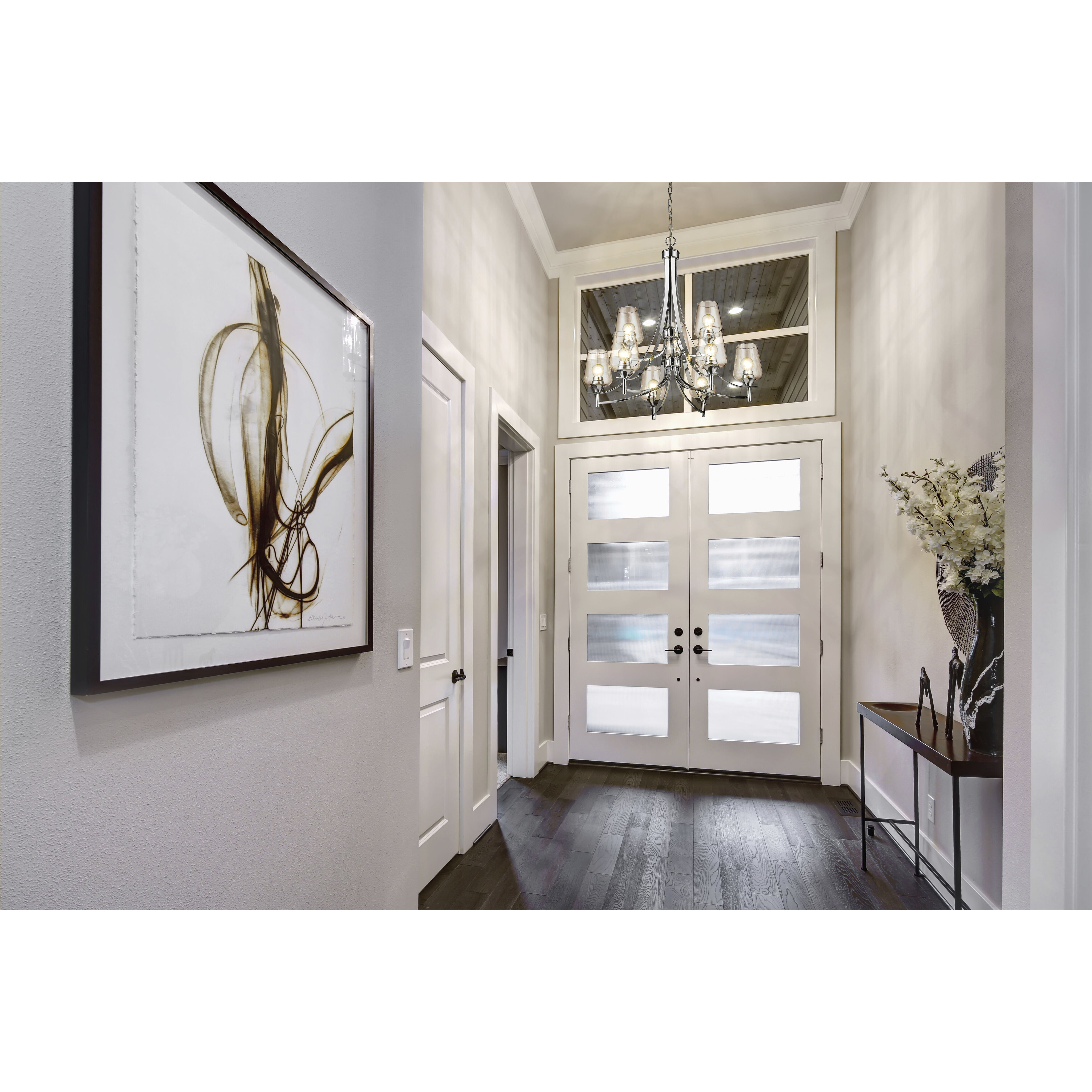 Joliet 9 Light 31 inch Chrome Chandelier Ceiling Light