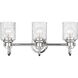 Kinsley 3 Light 22 inch Chrome Vanity Wall Light