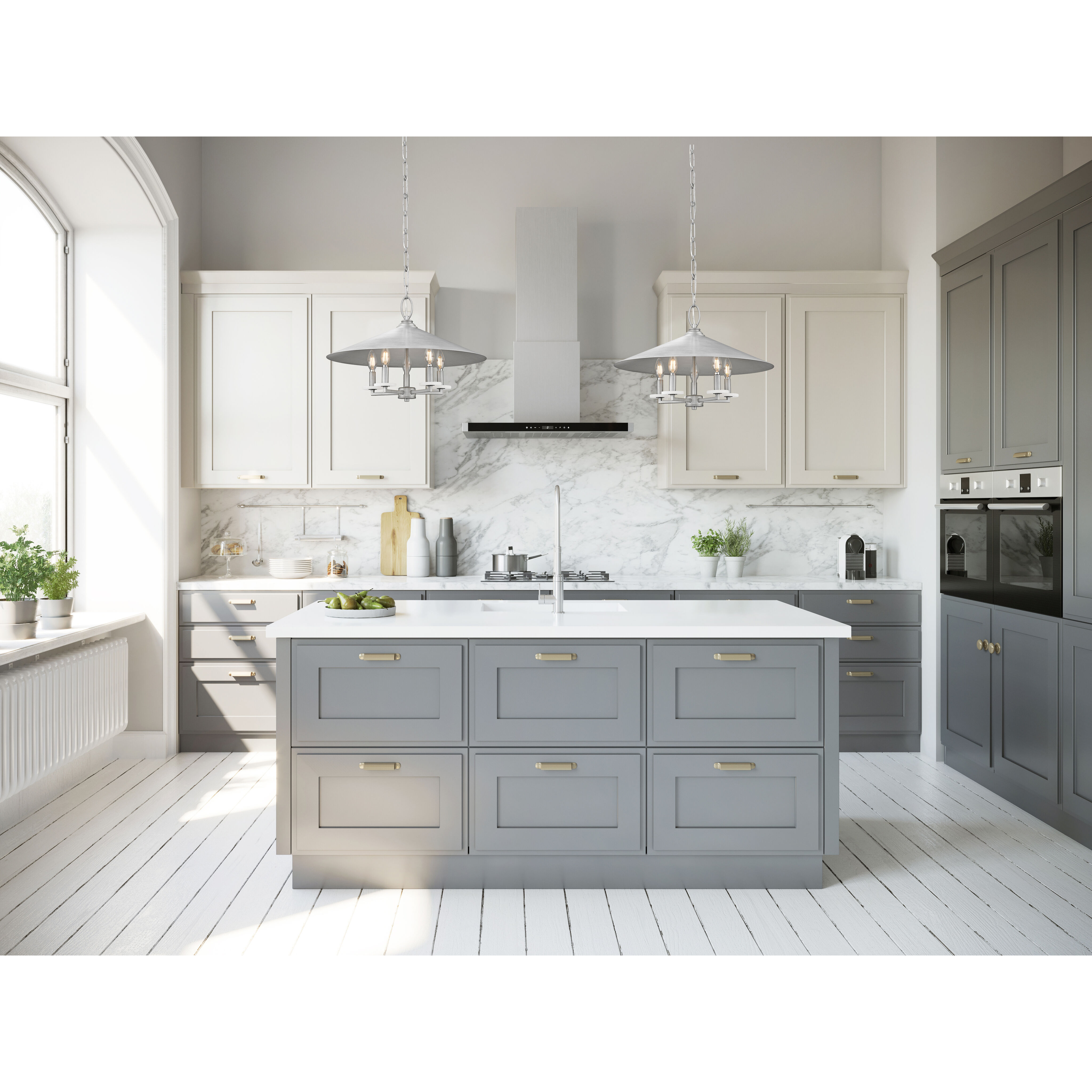 Rialto 5 Light 22 inch Signature Pewter Pendant Ceiling Light