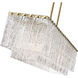 Glacier Linear Chandelier Ceiling Light in Modern Gold