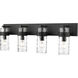 Fontaine 4 Light 34 inch Matte Black Vanity Wall Light