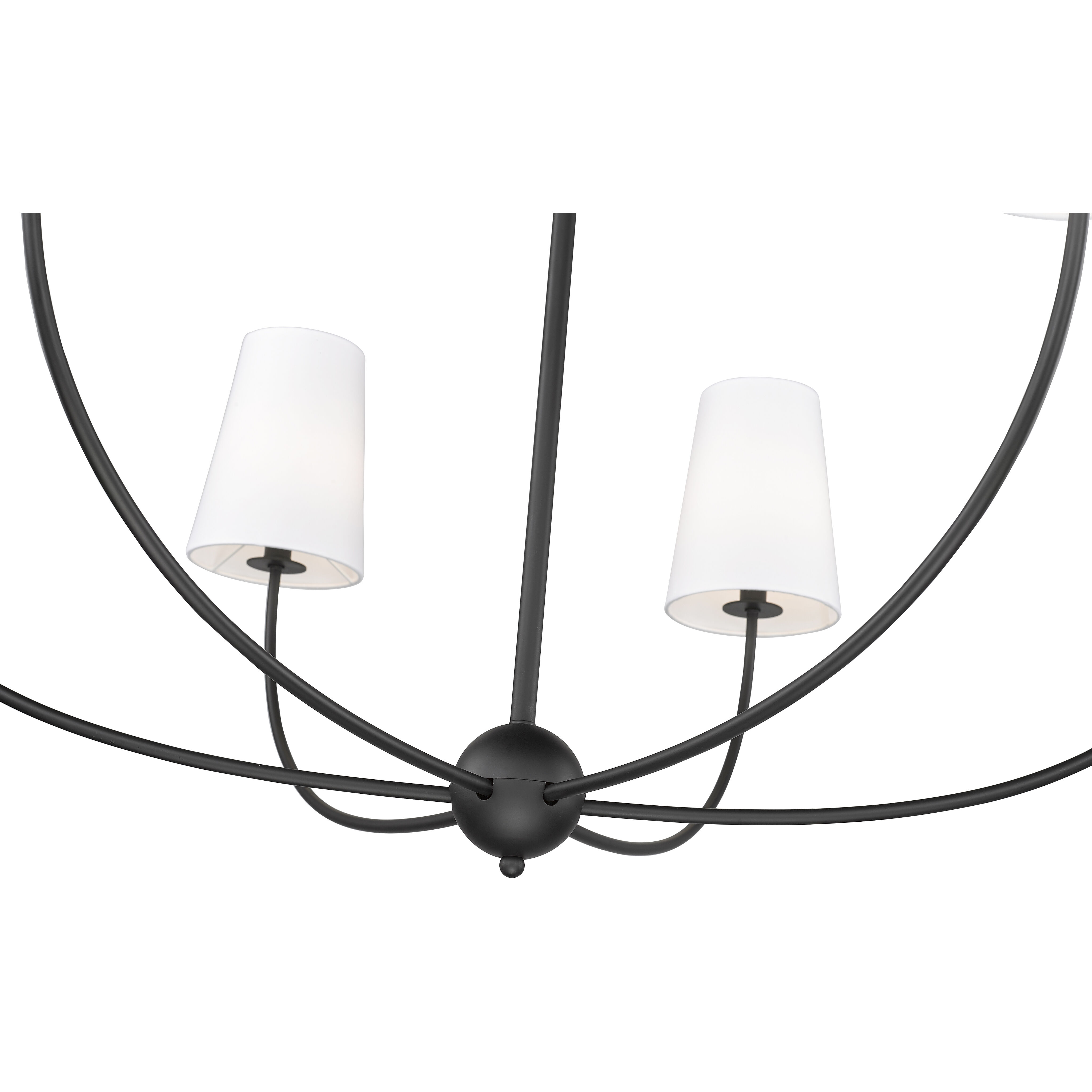 Shannon 6 Light 42 inch Matte Black Chandelier Ceiling Light