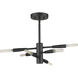 Ascension 6 Light 12.5 inch Matte Black Semi Flush Mount Ceiling Light