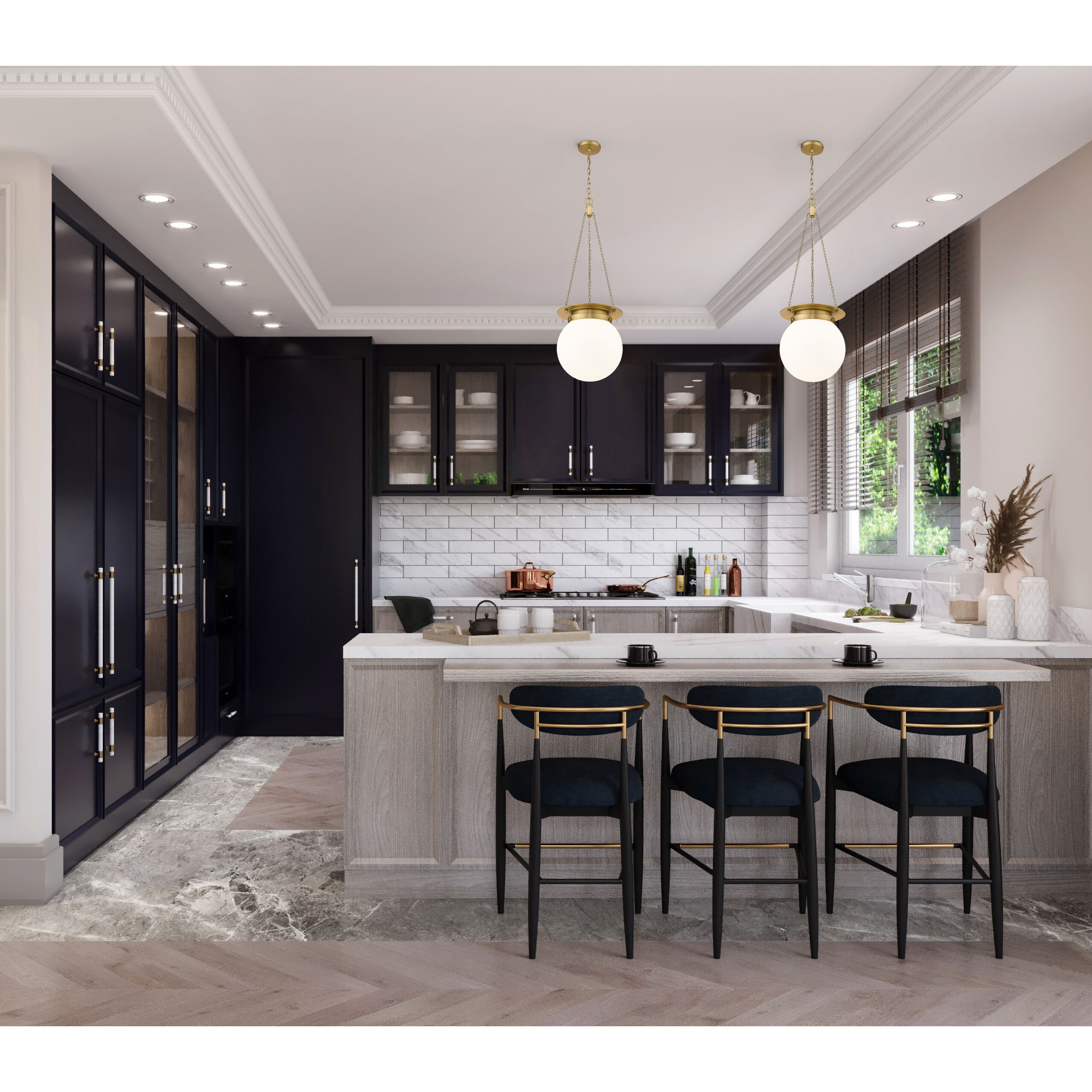 Calhoun 1 Light 13 inch Heritage Brass Pendant Ceiling Light