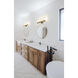 Grayson 4 Light 31 inch Modern Gold Vanity Wall Light
