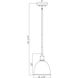 Sawyer 1 Light 8.25 inch Classic Brass Pendant Ceiling Light