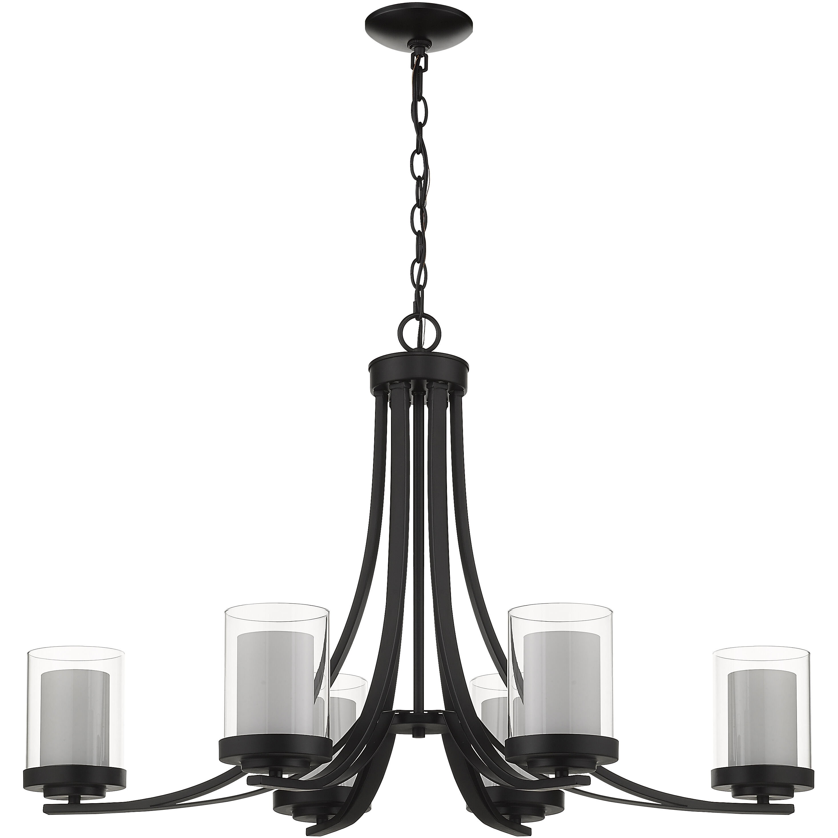 Willow 6 Light 35.25 inch Matte Black Chandelier Ceiling Light