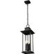 Tiberius 4 Light 9 inch Black Outdoor Chain Mount Ceiling Fixture