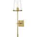 Callista 1 Light 6.5 inch Rubbed Brass Wall Sconce Wall Light