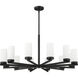 Danica 12 Light 39 inch Matte Black Chandelier Ceiling Light