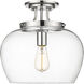 Joliet 1 Light 13 inch Chrome Semi Flush Mount Ceiling Light