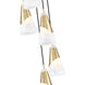 Aimie 5 Light 12 inch Modern Gold Chandelier Ceiling Light