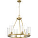 Titus 6 Light 26 inch Modern Gold Chandelier Ceiling Light
